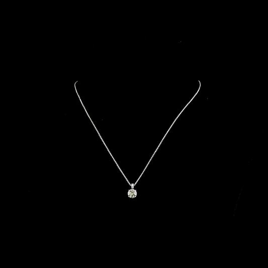 1.34 CTTW Round Lab Grown Diamond Round Necklace Pendant (J Color and VVS2 Clarity)