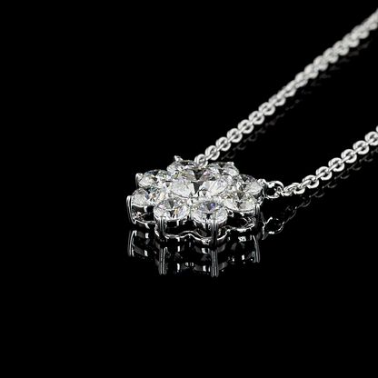 1.16 CTTW Round Lab Diamond Round Necklace Pendant (E Color and VS1 Clarity)