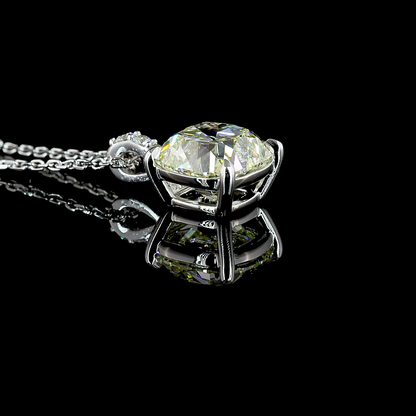 1.71 CTTW Antique Cushion Lab Grown Diamond Antique Cushion Necklace Pendant (I Color and VVS2 Clarity)