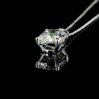 3.59 CTTW Cushion Brilliant Lab Grown Diamond Cushion Brilliant Necklace Pendant (I Color and VS2 Clarity)