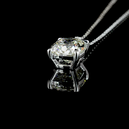 3.49 CTTW Cushion Brilliant Lab Grown Diamond Cushion Brilliant Necklace Pendant (I Color and SI1 Clarity)