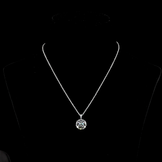 4.79 CTTW Rose Cut Lab Diamond Rose Cut Necklace Pendant (F Color and VS1 Clarity)