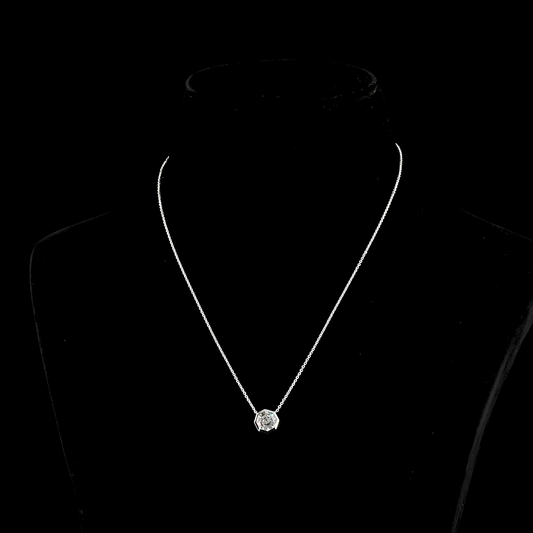 2.05 CT Octagon Lab Diamond Solitaire Necklace Pendant 18" 14k White Gold G Color and VS2 Clarity jewelry-spot-usa