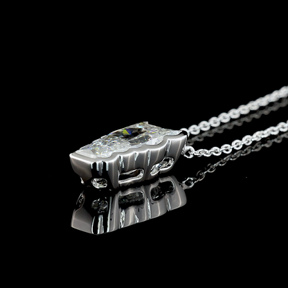 4.10 CT Horse Lab Diamond Symbol Necklace Pendant (E Color and VVS2 Clarity)