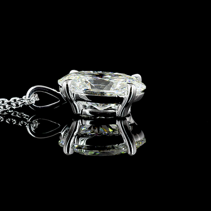 2.90 CT Oval Lab Grown Diamond Solitaire Necklace Pendant (G Color and VVS1 Clarity)