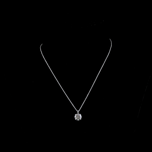 3.01 CT Round Lab Grown Diamond Solitaire Necklace Pendant (VS2 Clarity)