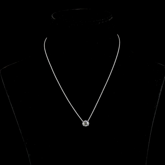 1.02 CT Octagon Nova Lab Diamond Solitaire Necklace Pendant 18" (F Color and VS2 Clarity)