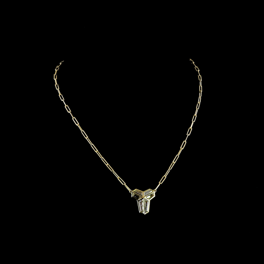 3.13 CTTW Lab Diamond Necklace Pendant 16" 14k Yellow Gold E Color and VS1 Clarity jewelry-spot-usa