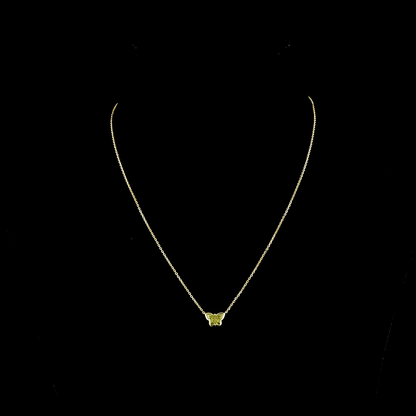 1.18 CT Butterfly Lab Diamond Symbol Necklace Pendant (Fancy Intense Yellow Color and VS2 Clarity)
