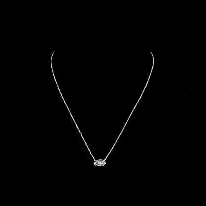 1.02 CT Marquise Lab Grown Diamond Solitaire Necklace Pendant 18" (E Color and VS1 Clarity)
