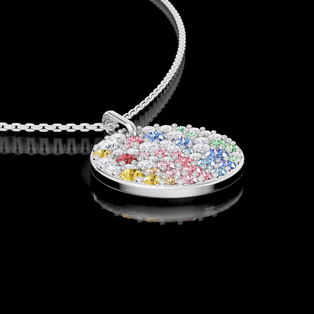 4.88 CTTW Round Lab Diamond Special Necklace Pendant