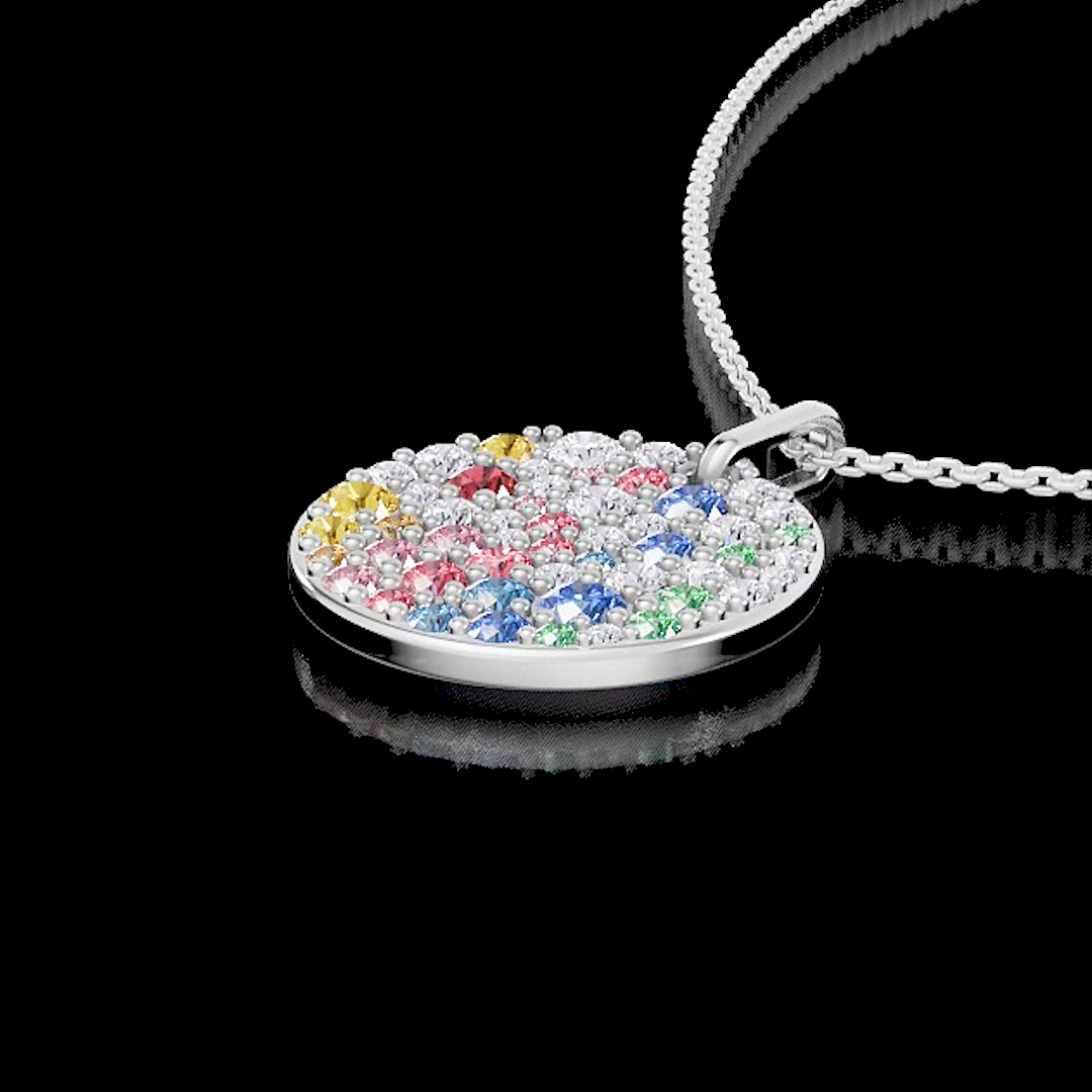 4.88 CTTW Round Lab Diamond Special Necklace Pendant