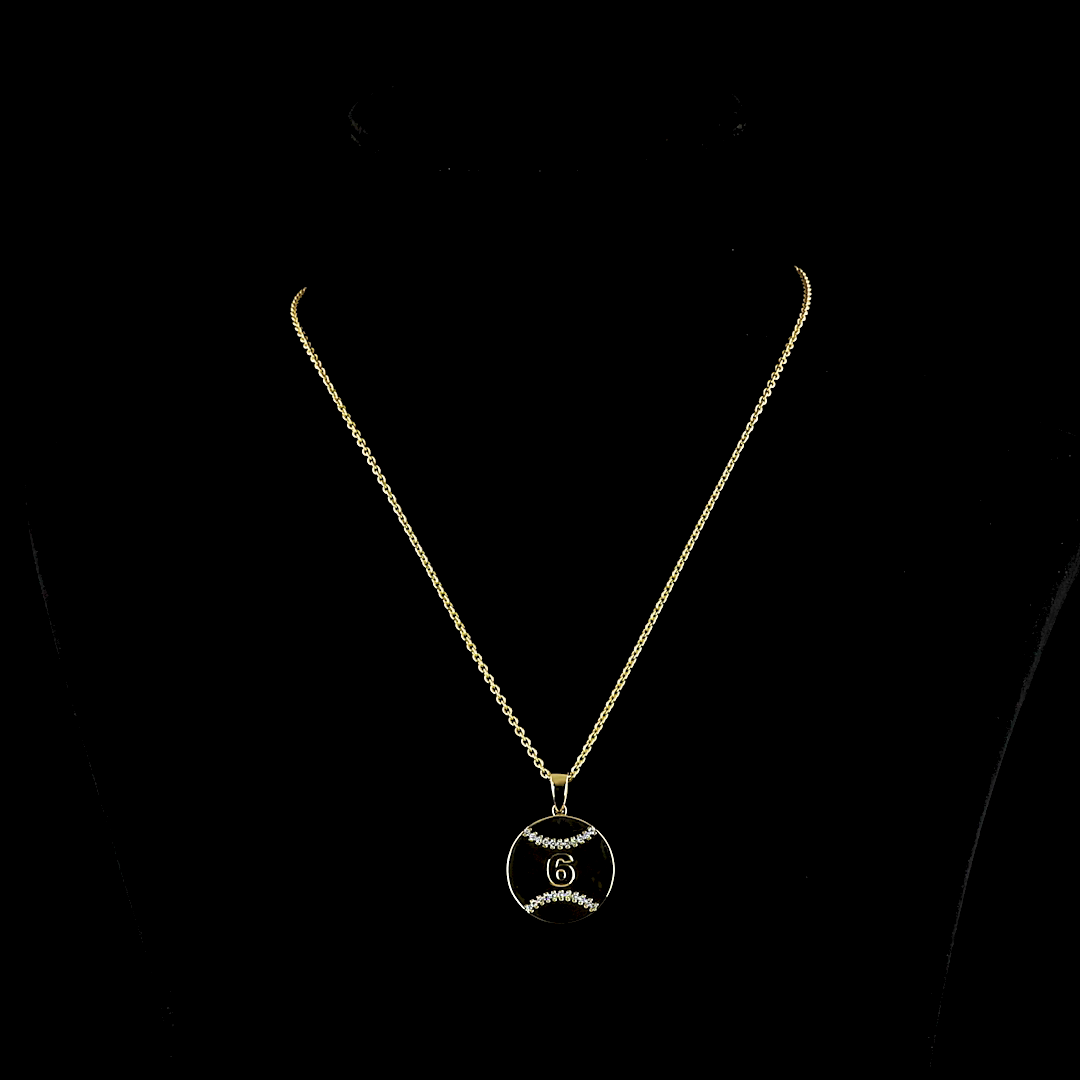 0.17 CTTW Round Lab Diamond Round Necklace Pendant 18" 14k Yellow Gold