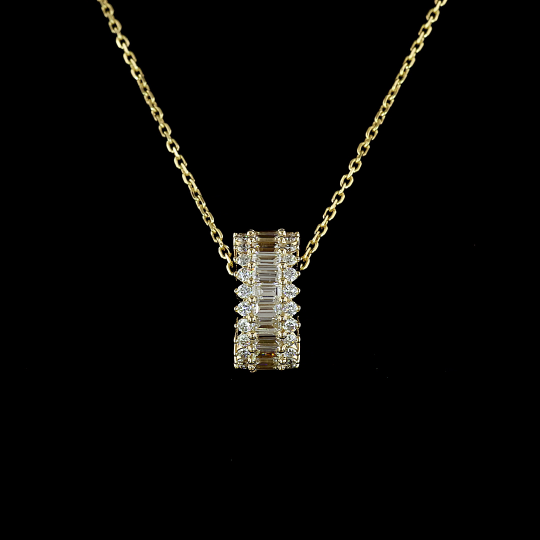1.25 CTTW Round Lab Grown Diamond Round Necklace Pendant (E Color and VS1 Clarity)