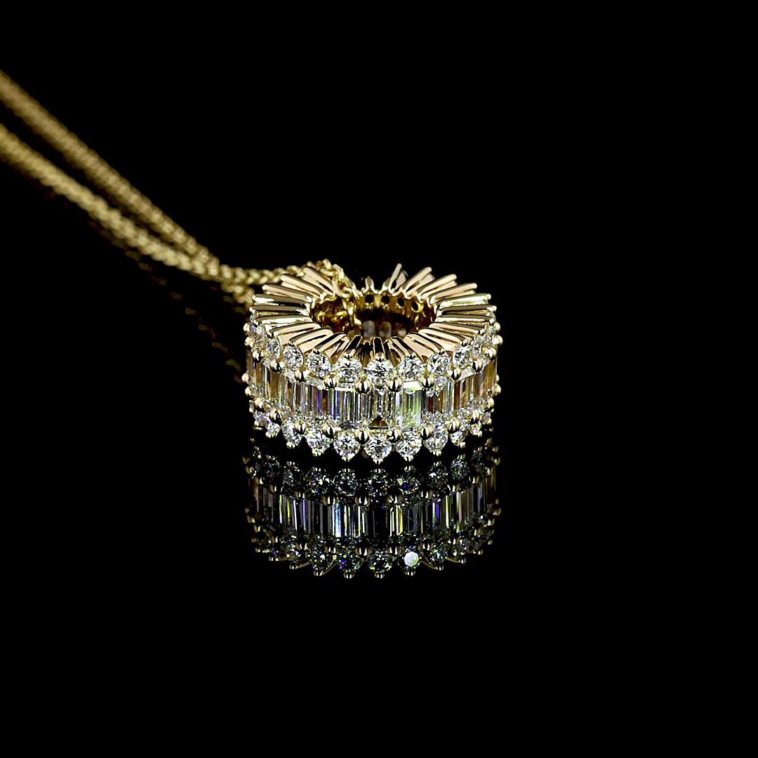 1.25 CTTW Round Lab Grown Diamond Round Necklace Pendant (E Color and VS1 Clarity)