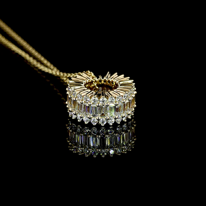 1.25 CTTW Round Lab Grown Diamond Round Necklace Pendant (E Color and VS1 Clarity)