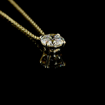 1.00 CT Round Lab Diamond Round Necklace Pendant