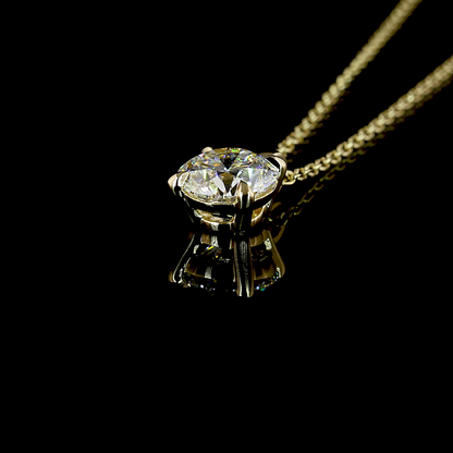 1.00 CT Round Lab Diamond Round Necklace Pendant