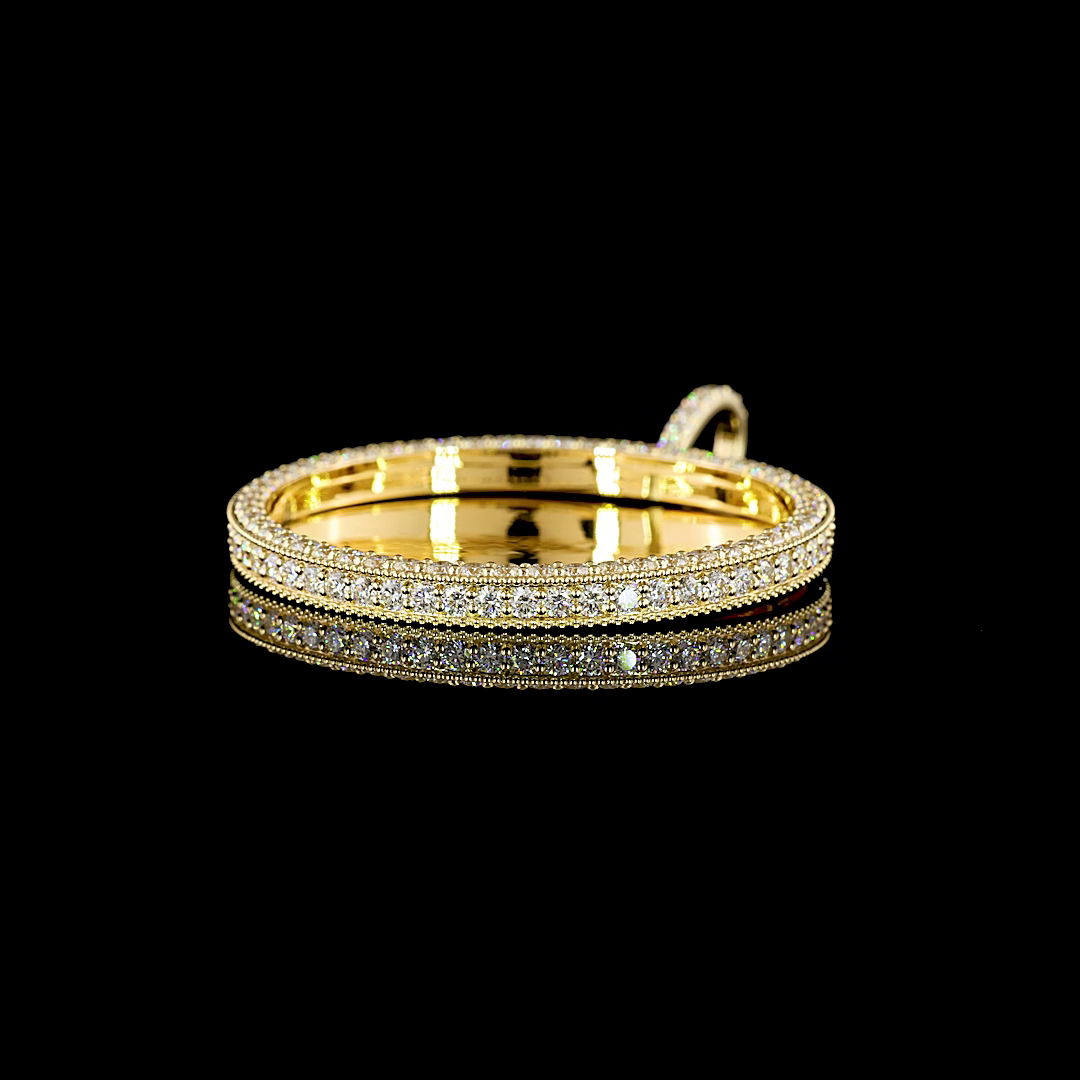 6.87 CTTW Round Lab Grown Diamond Round Necklace Pendant