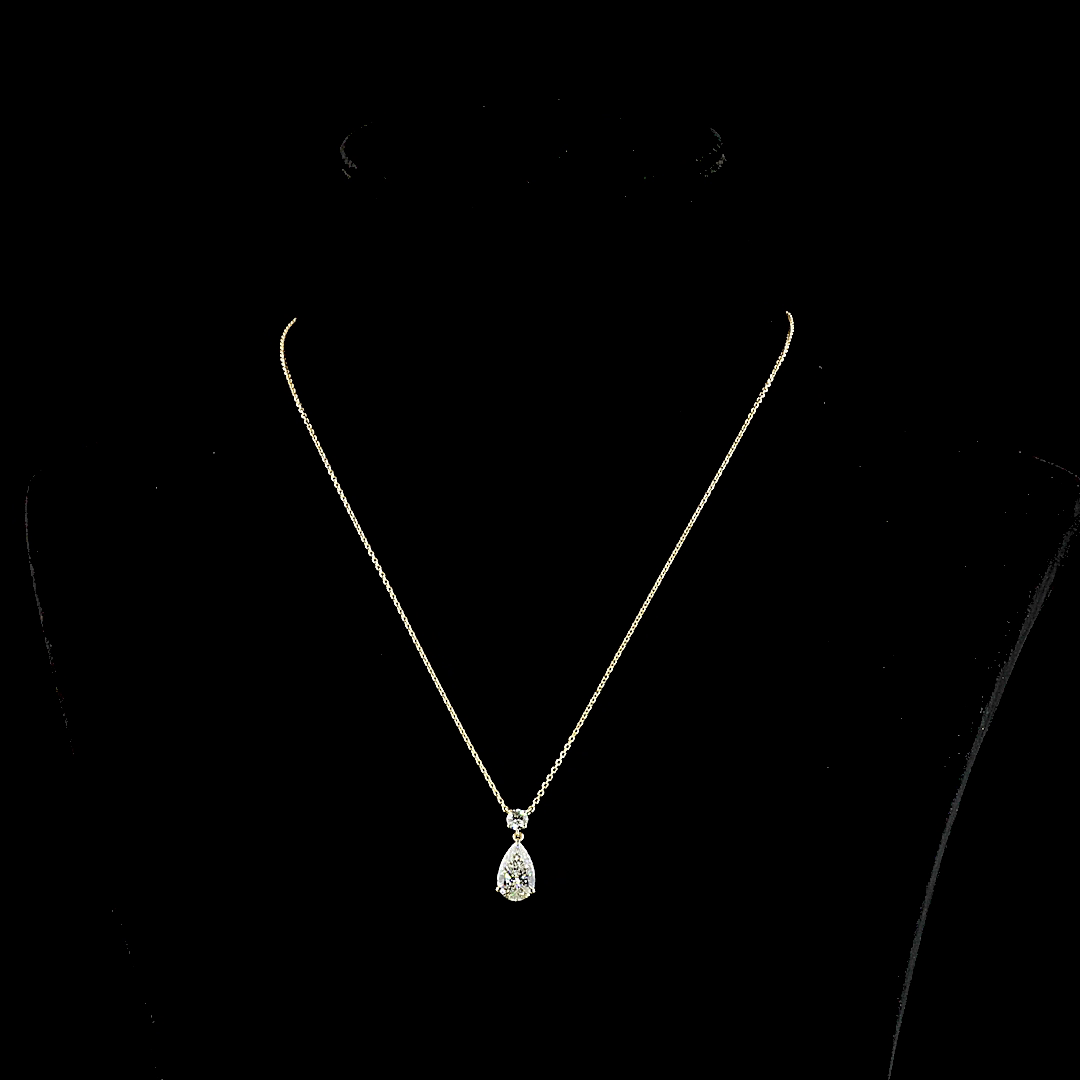 2.27 CTTW Round Lab Diamond Special Necklace Pendant (F Color and VS1 Clarity)