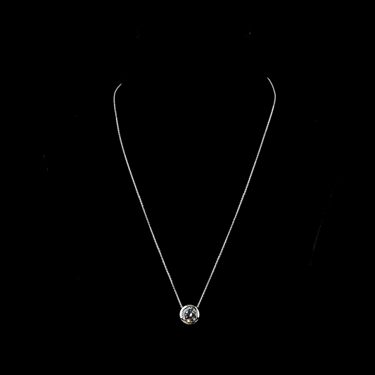 4.08 CT Round Lab Grown Diamond Solitaire Necklace Pendant 20" (E Color and VVS2 Clarity)