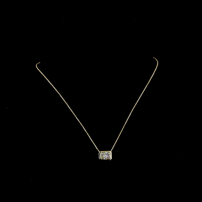 3.09 CT Radiant Lab Grown Diamond Solitaire Necklace Pendant 18" (F Color and VS1 Clarity)