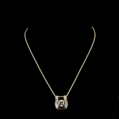 3.12 CT Square Cushion Brilliant Lab Diamond Solitaire Necklace Pendant (F Color and VS1 Clarity)