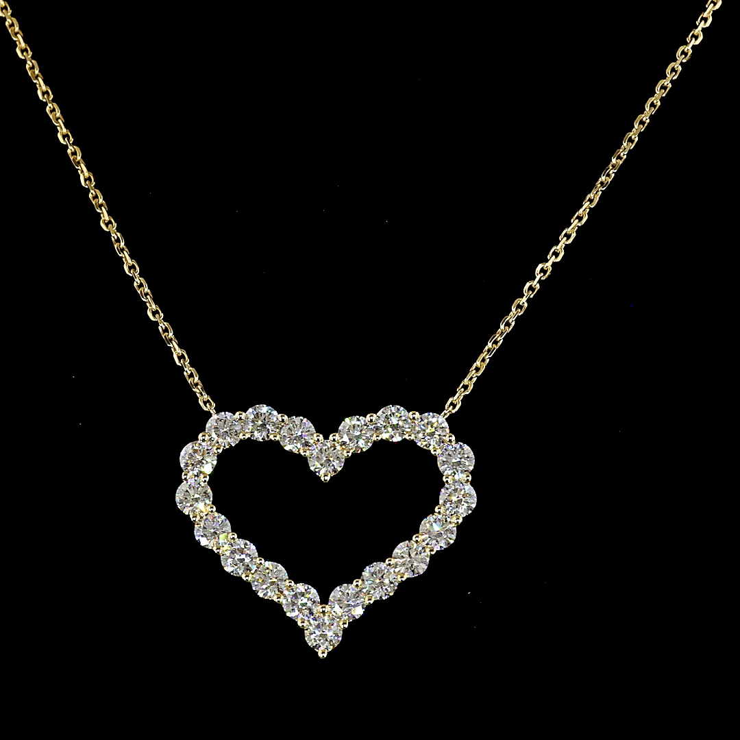 1.94 CTTW Round Lab Diamond Symbol Necklace Pendant (F Color and VS1 Clarity)