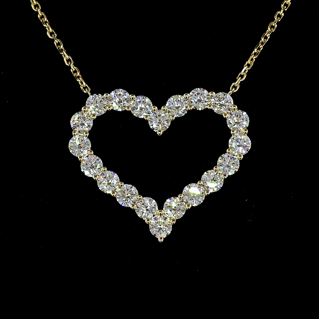 1.94 CTTW Round Lab Diamond Symbol Necklace Pendant (F Color and VS1 Clarity)