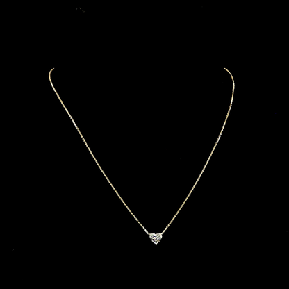 1.02 CT Heart Lab Grown Diamond Solitaire Necklace Pendant 18" (E Color and VS1 Clarity)