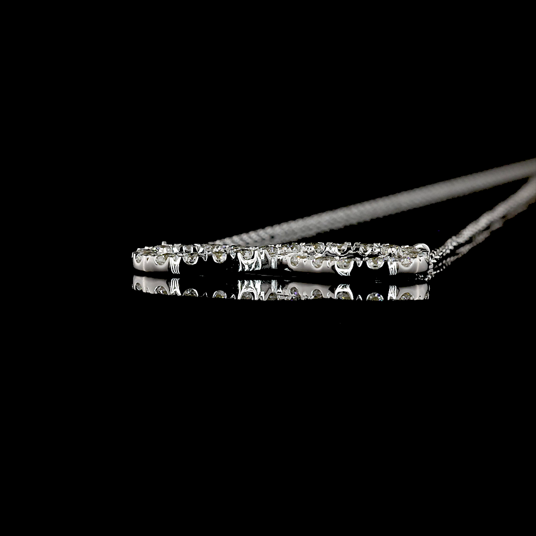 0.46 CTTW Round Lab Grown Diamond Round Necklace Pendant 18" (E Color and VS Clarity)