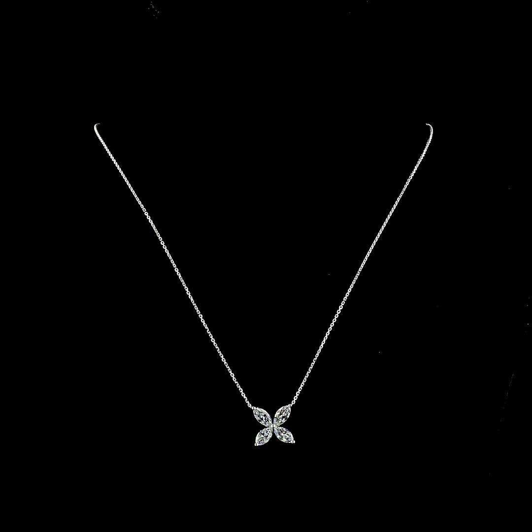 2.06 CTTW Marquise Lab Diamond Special Necklace Pendant (F Color and VS+ Clarity)