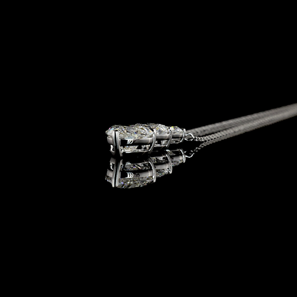 2.99 CTTW Heart Lab Diamond Heart Necklace Pendant (E Color and VS1 Clarity)