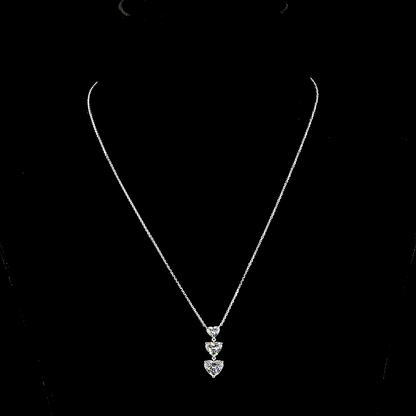 2.99 CTTW Heart Lab Diamond Heart Necklace Pendant (E Color and VS1 Clarity)