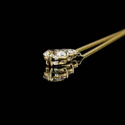 3.12 CTTW Heart Lab Diamond Heart Necklace Pendant (E Color and VVS2 Clarity)