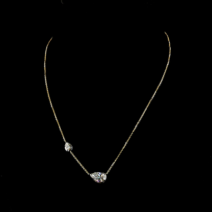 2.60 CTTW Pear Lab Grown Diamond Special Necklace Pendant 17" (F Color and VS1 Clarity)