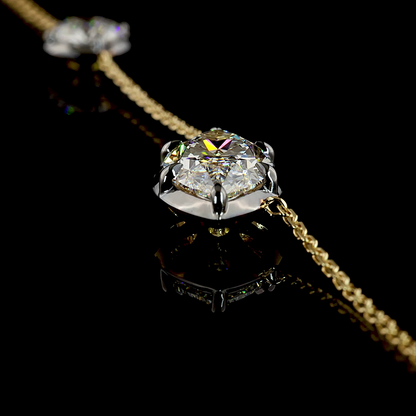 3.58 CTTW Marquise Lab Grown Diamond Special Necklace Pendant 17" (E Color and VS1 Clarity)