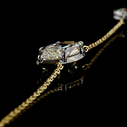 3.58 CTTW Marquise Lab Grown Diamond Special Necklace Pendant 17" (E Color and VS1 Clarity)