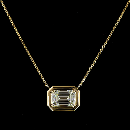 2.65 CT MOVAL Lab Diamond Solitaire Necklace Pendant (F Color and VS2 Clarity)