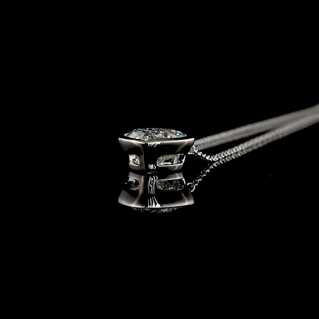 2.04 CT Heart Lab Diamond Solitaire Necklace Pendant (F Color and VS1 Clarity)