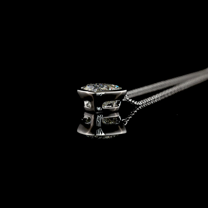 2.04 CT Heart Lab Diamond Solitaire Necklace Pendant (F Color and VS1 Clarity)