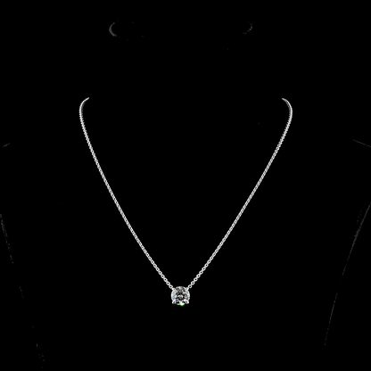 3.03 CT Round Lab Grown Diamond Solitaire Necklace Pendant 18" (F Color and VVS2 Clarity)