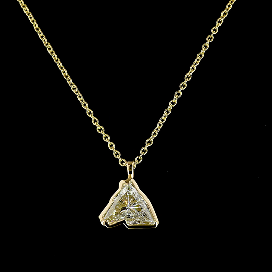 1.53 CTTW Heart Lab Diamond Solitaire Necklace Pendant (F Color and VS1 Clarity)