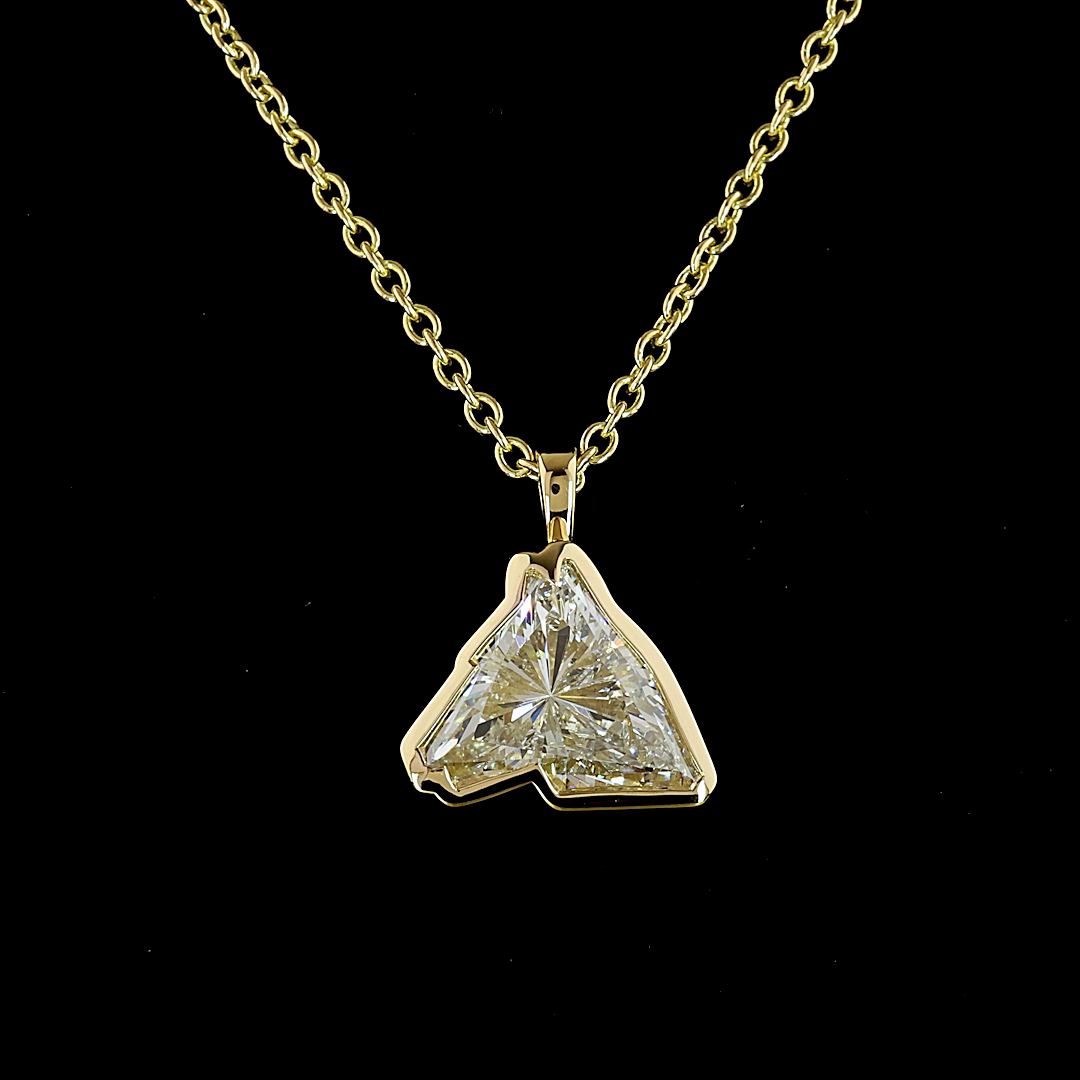 1.53 CTTW Heart Lab Diamond Solitaire Necklace Pendant (F Color and VS1 Clarity)