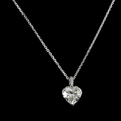 1.53 CTTW Heart Lab Diamond Special Necklace Pendant (D Color and VS1 Clarity)