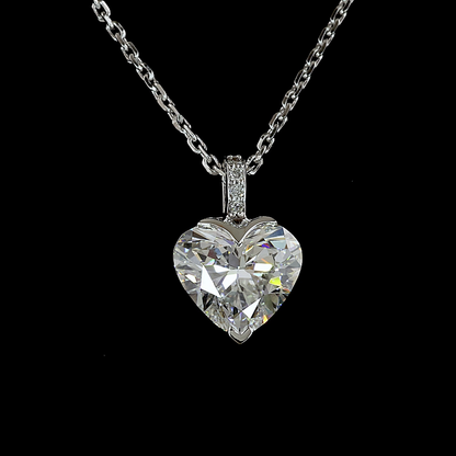 1.53 CTTW Heart Lab Diamond Special Necklace Pendant (D Color and VS1 Clarity)