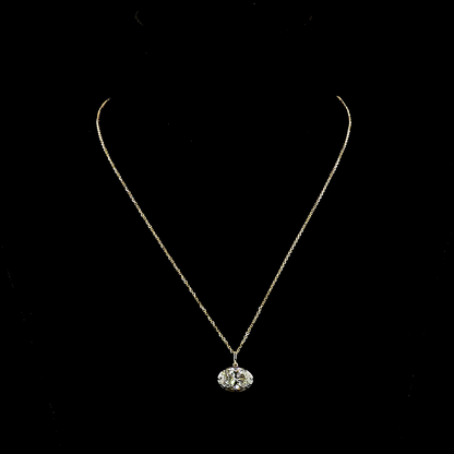 4.03 CT Oval Lab Grown Diamond Solitaire Necklace Pendant 17" (F Color and VVS2 Clarity)