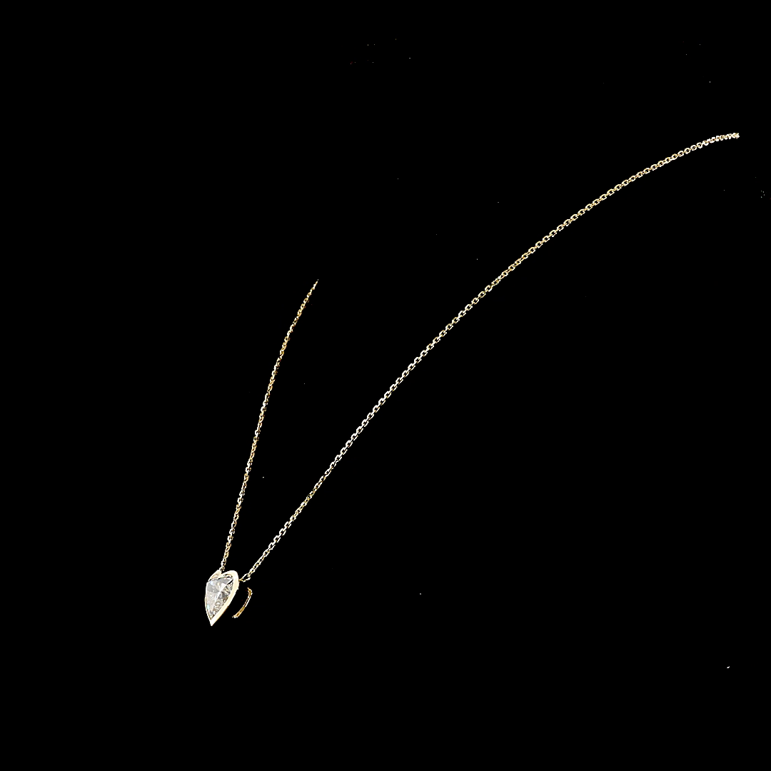 5.21 CT Heart Lab Grown Diamond Solitaire Necklace Pendant 16" (F Color and VS1 Clarity)