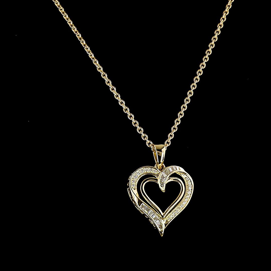 0.37 CTTW AB Lab Grown Diamond Special Necklace Pendant 18" (E Color and VS1 Clarity)
