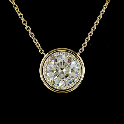 5.29 CTTW Round Lab Diamond Special Necklace Pendant (E Color and VS1/VVS2 Clarity)